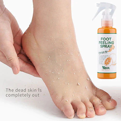 Foot Peeling Spray with Orange Oil Essence for Dead Skin Exfoliation