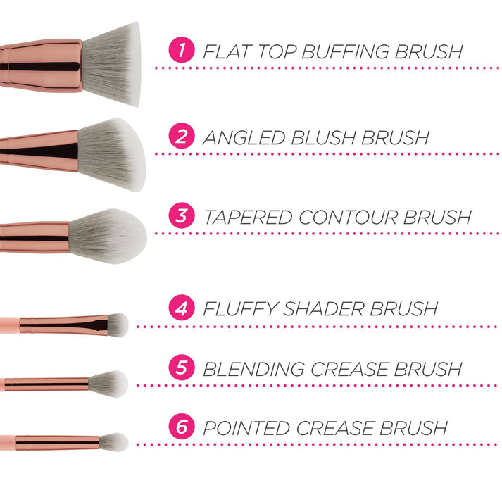Bh Cosmetics Brushes 6 Pcs