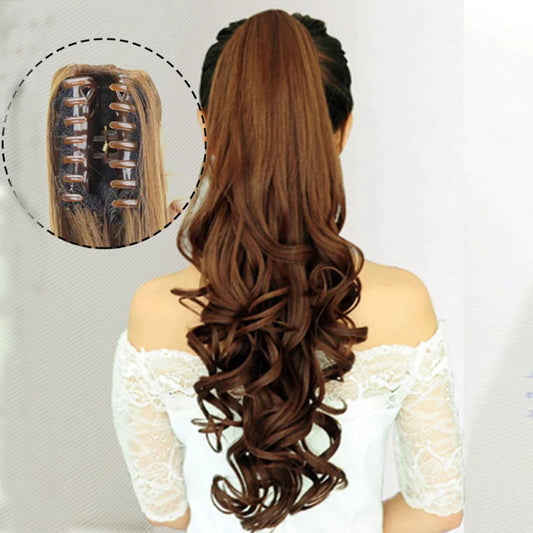 Ponytail Clip in Hair Extensions Hairpiece Pony Tail Synthetic Hair Accessories