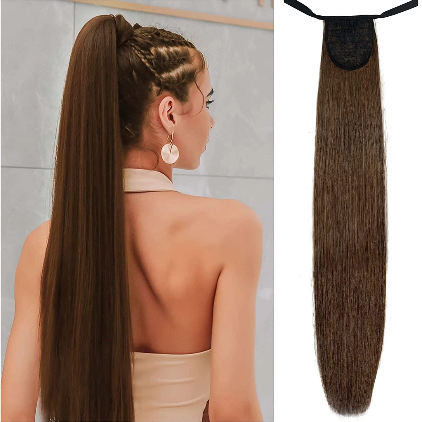 Ponytail Clip in Hair Extensions Hairpiece Pony Tail Synthetic Hair Accessories